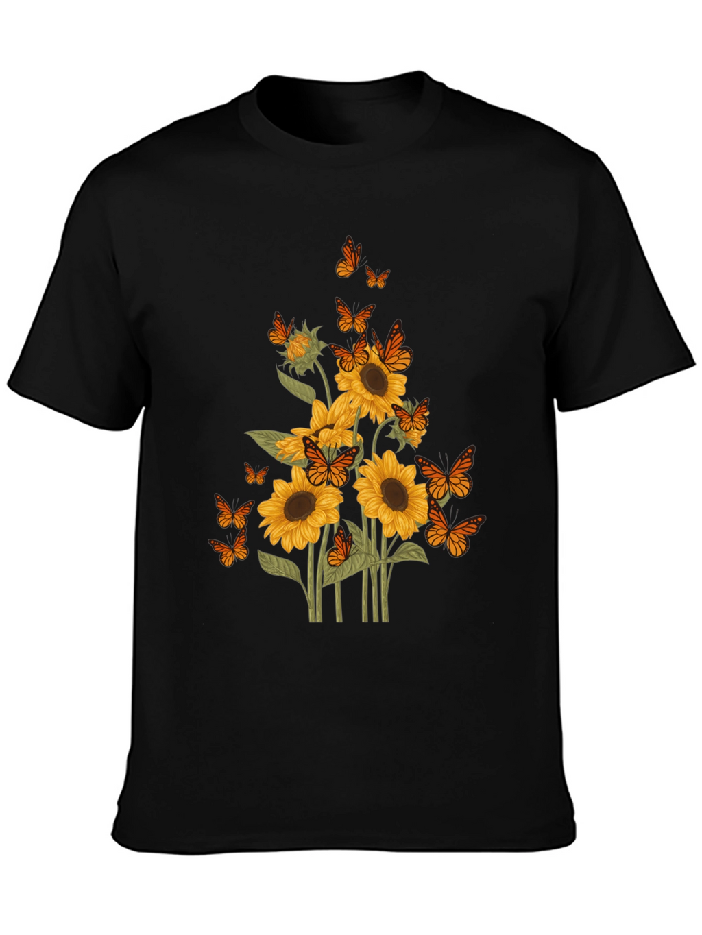 Sunflower Butterfly Graphic Tee
