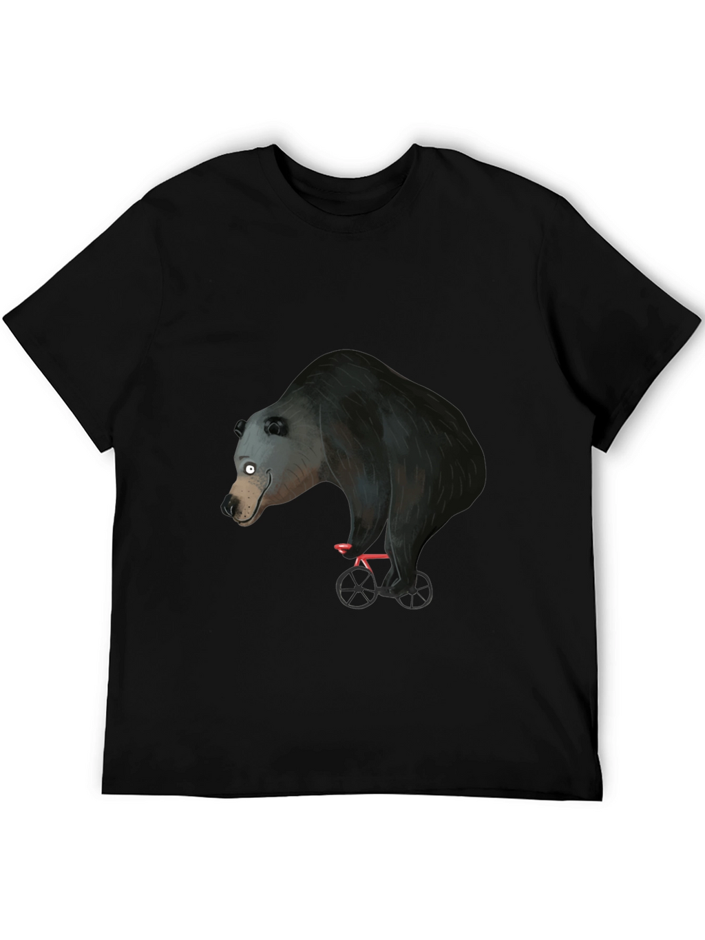 Bear on Bike Graphic Tee - Unique Design