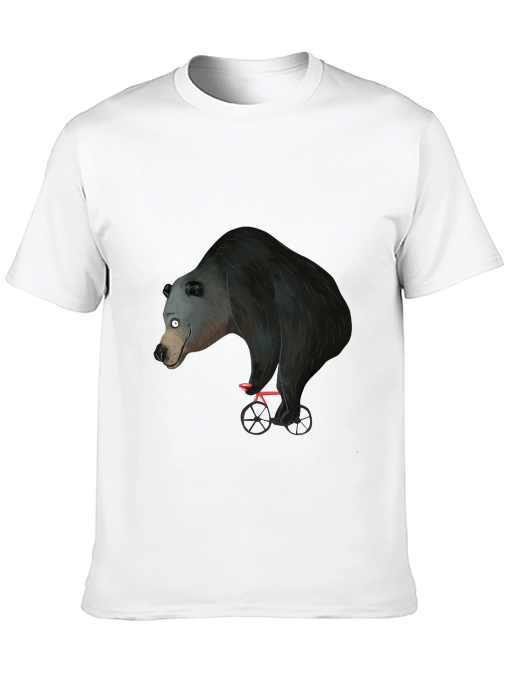 Bear on Bike Graphic Tee - Unique Design