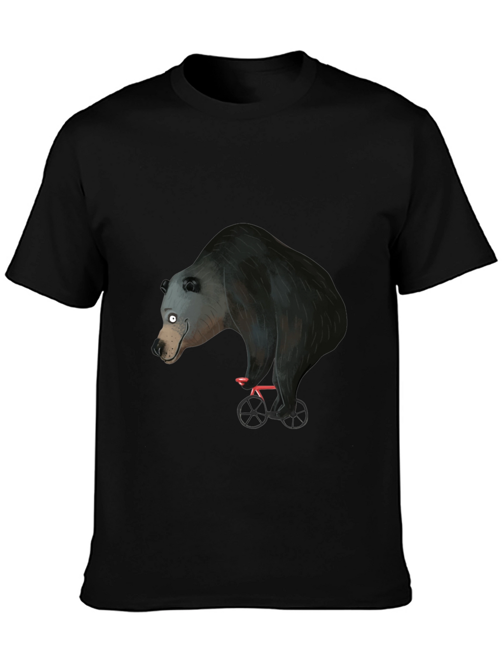 Bear on Bike Graphic Tee - Unique Design