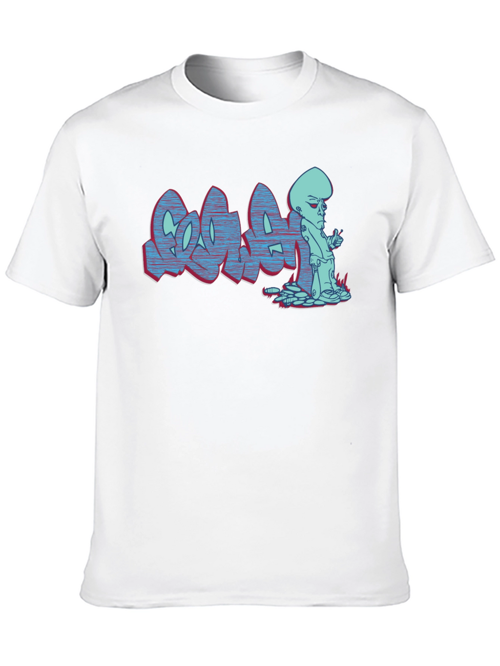 Megamind Graffiti T-Shirt - Black Cotton Blend