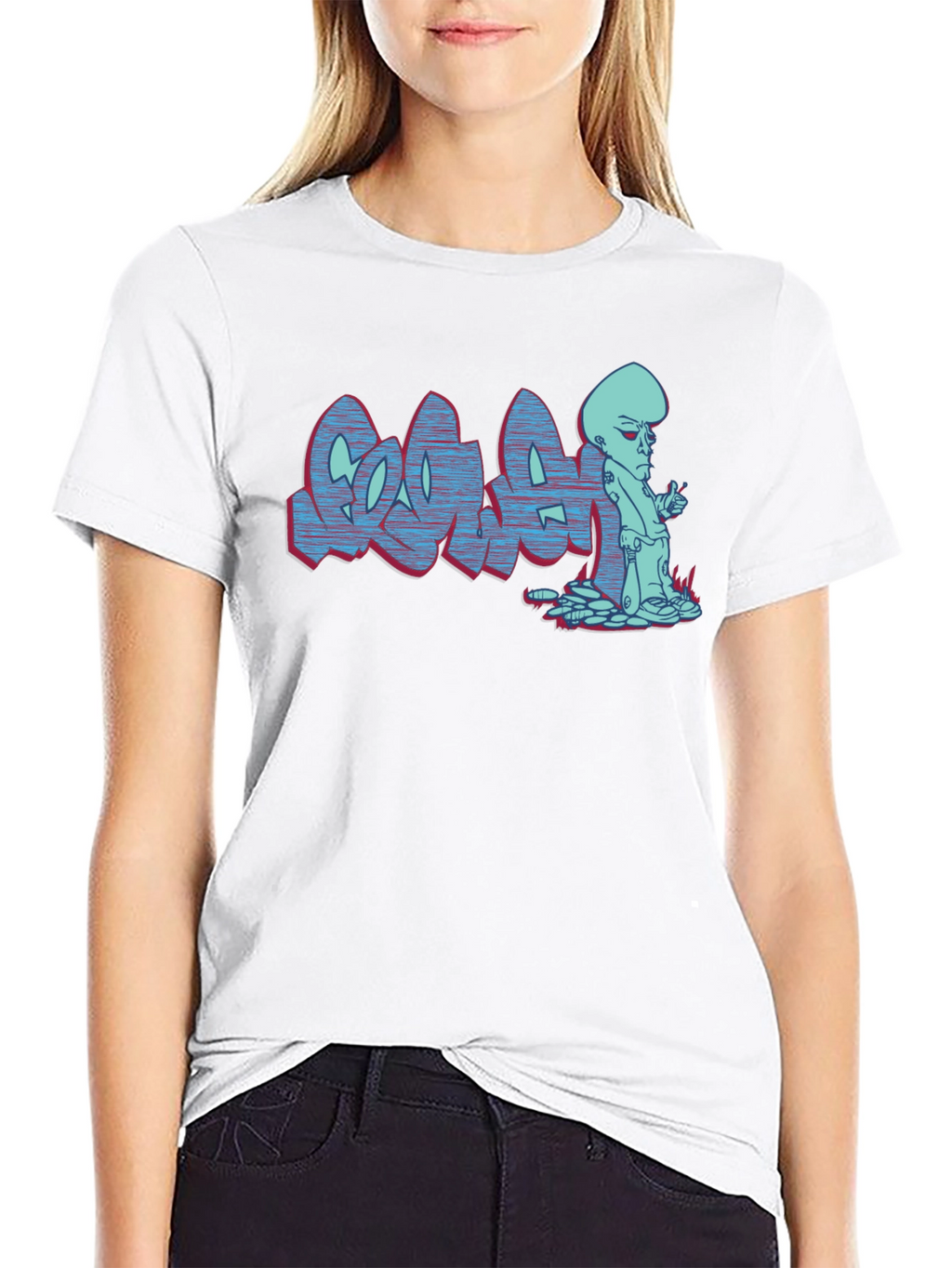 Megamind Graffiti T-Shirt - Black Cotton Blend