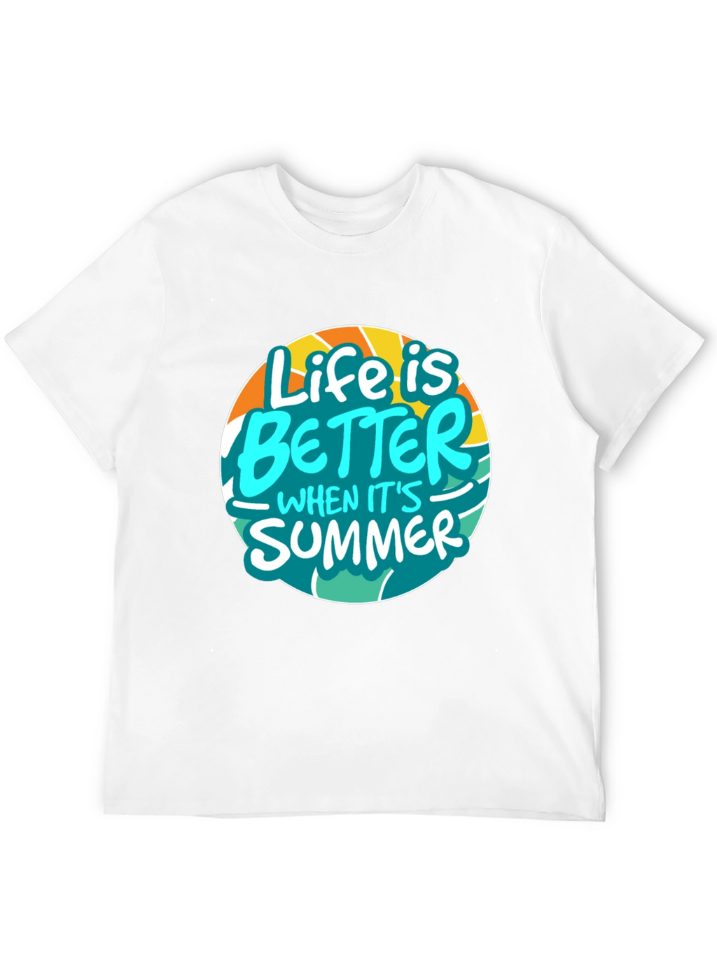 Life is Better in Summer Black Graphic Tee