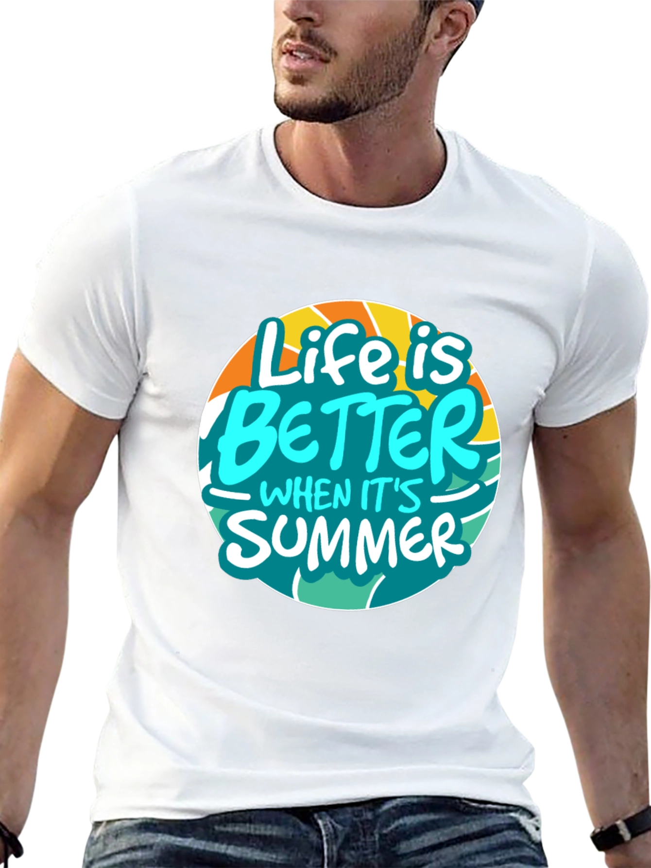 Life is Better in Summer Black Graphic Tee