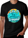 Life is Better in Summer Black Graphic Tee
