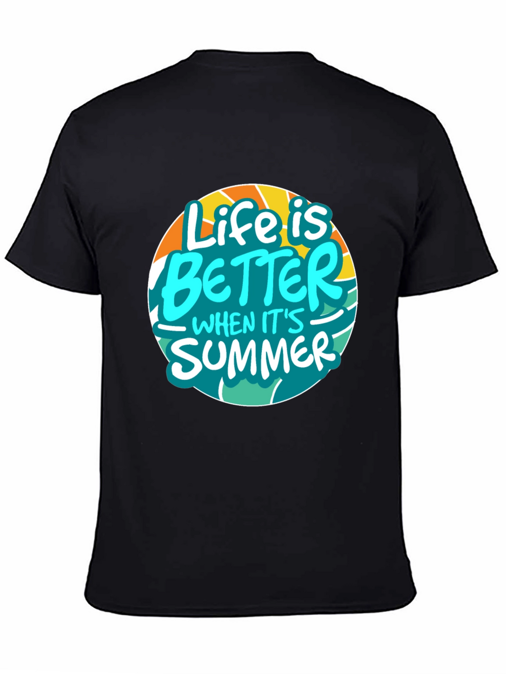 Life is Better in Summer Black Graphic Tee