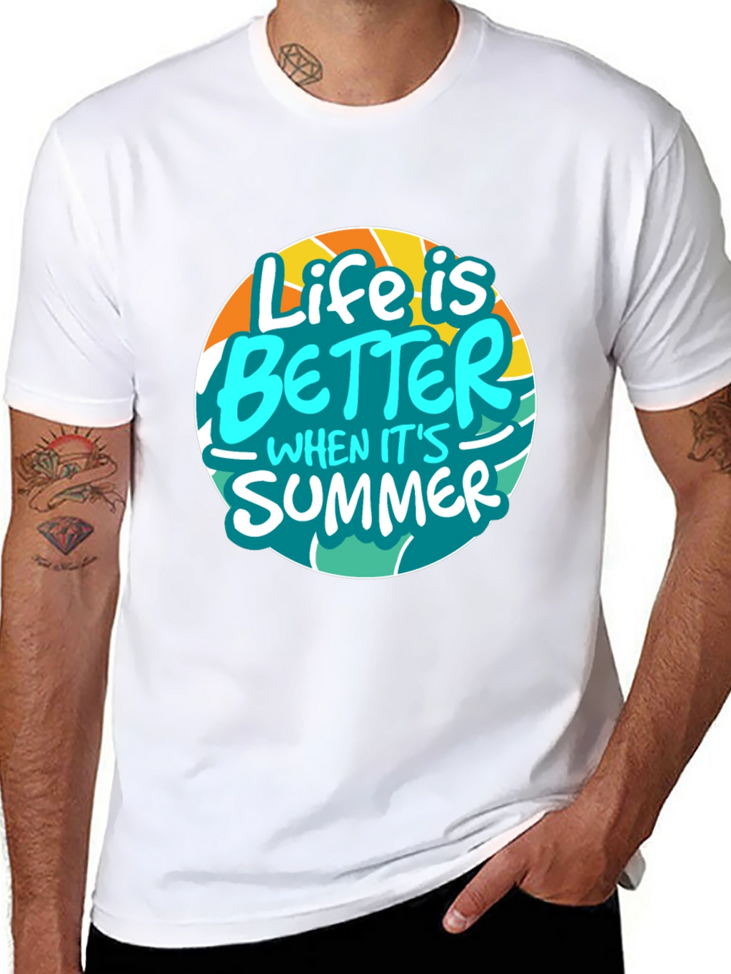 Life is Better in Summer Black Graphic Tee
