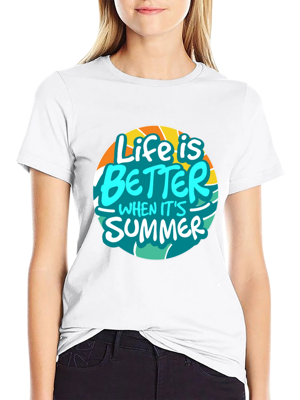 Life is Better in Summer Black Graphic Tee