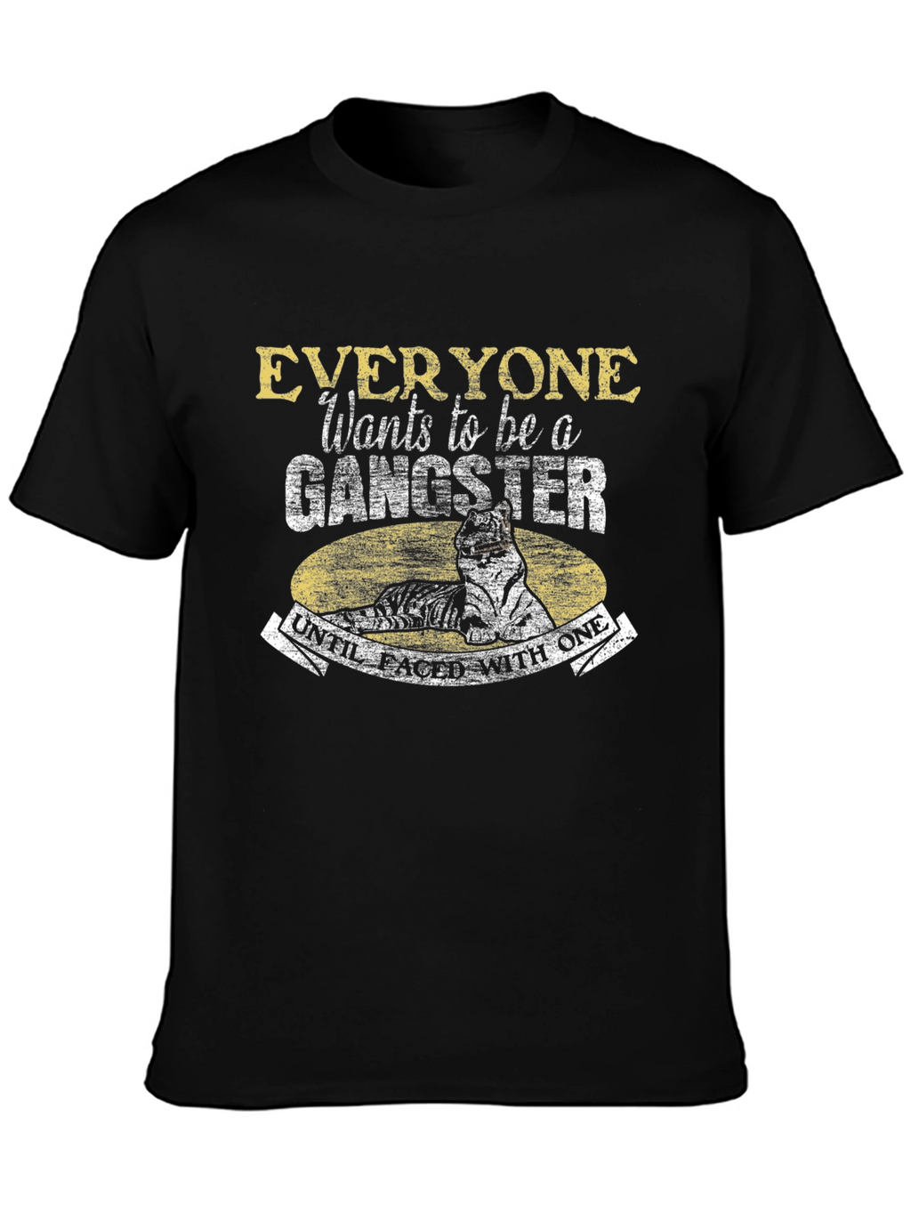 Gangster Cat Graphic T-Shirt