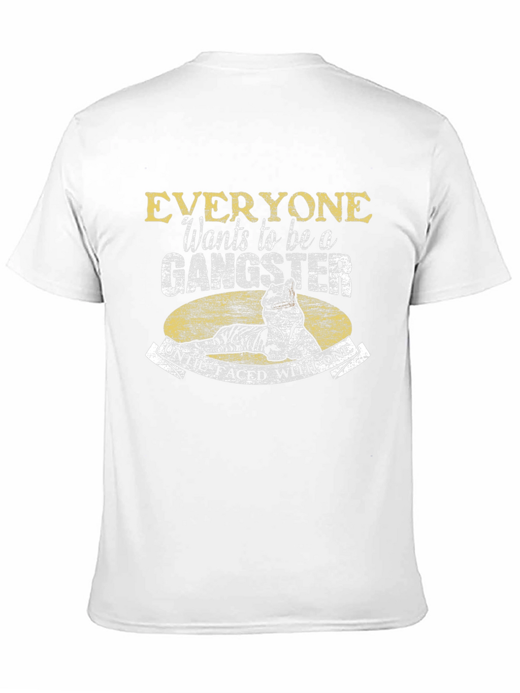 Gangster Cat Graphic T-Shirt