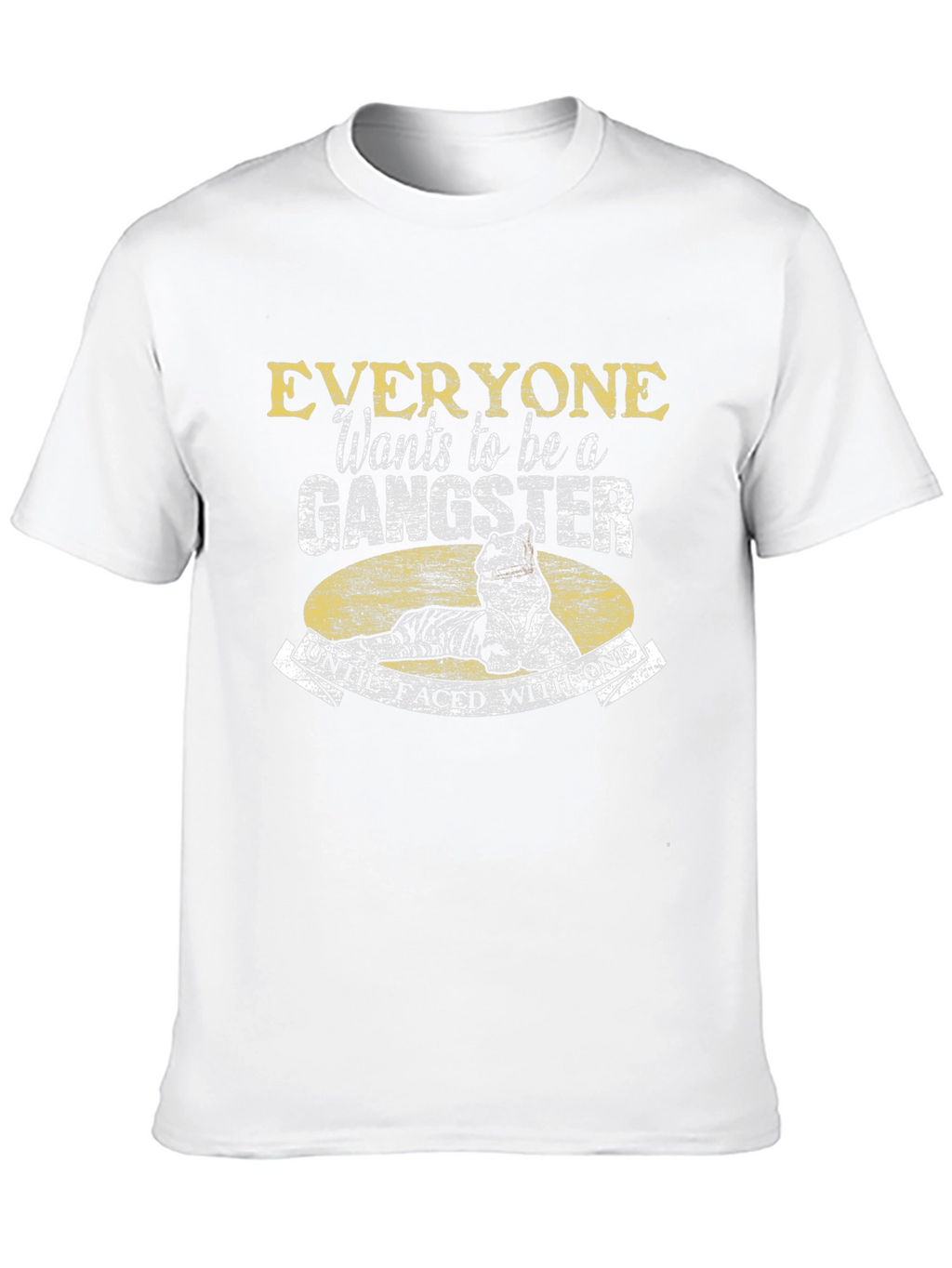Gangster Cat Graphic T-Shirt