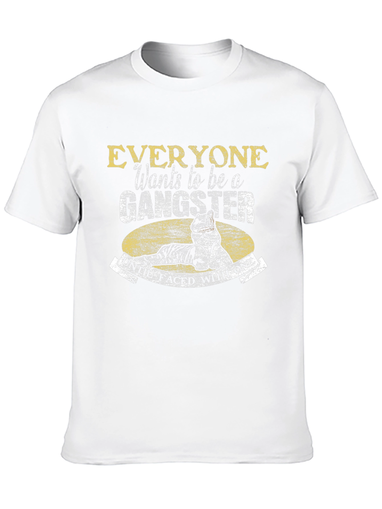 Gangster Cat Graphic T-Shirt