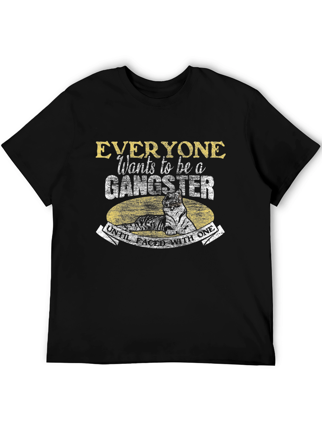 Gangster Cat Graphic T-Shirt