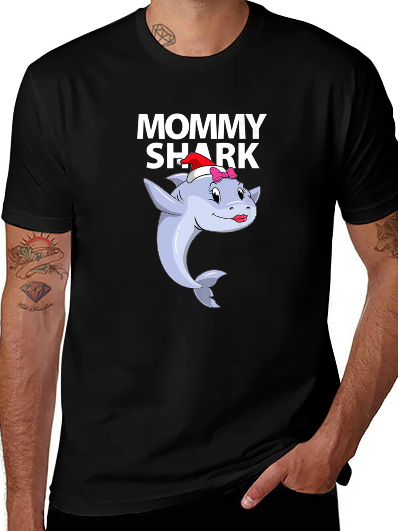 Mommy Shark Graphic Tee - Black