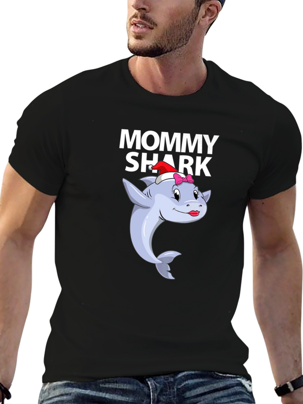 Mommy Shark Graphic Tee - Black
