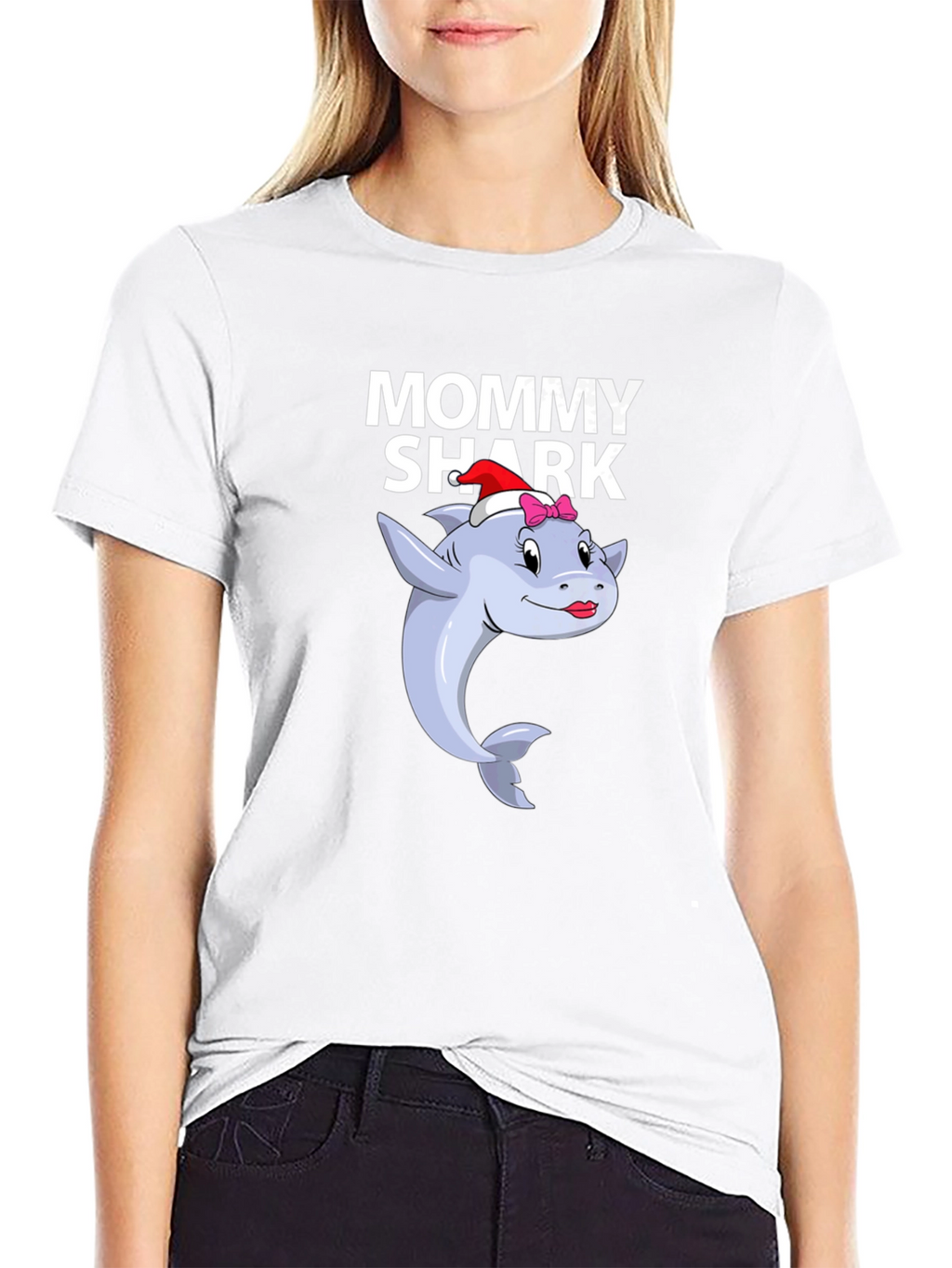 Mommy Shark Graphic Tee - Black