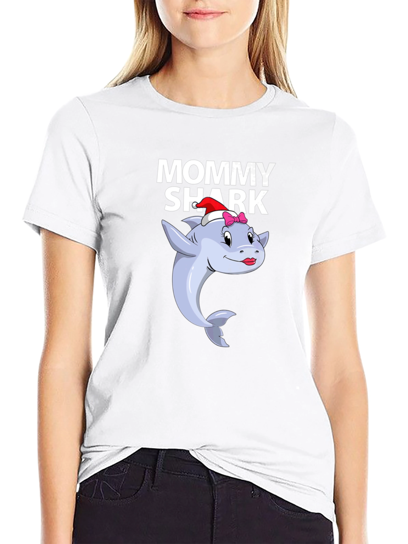 Mommy Shark Graphic Tee - Black