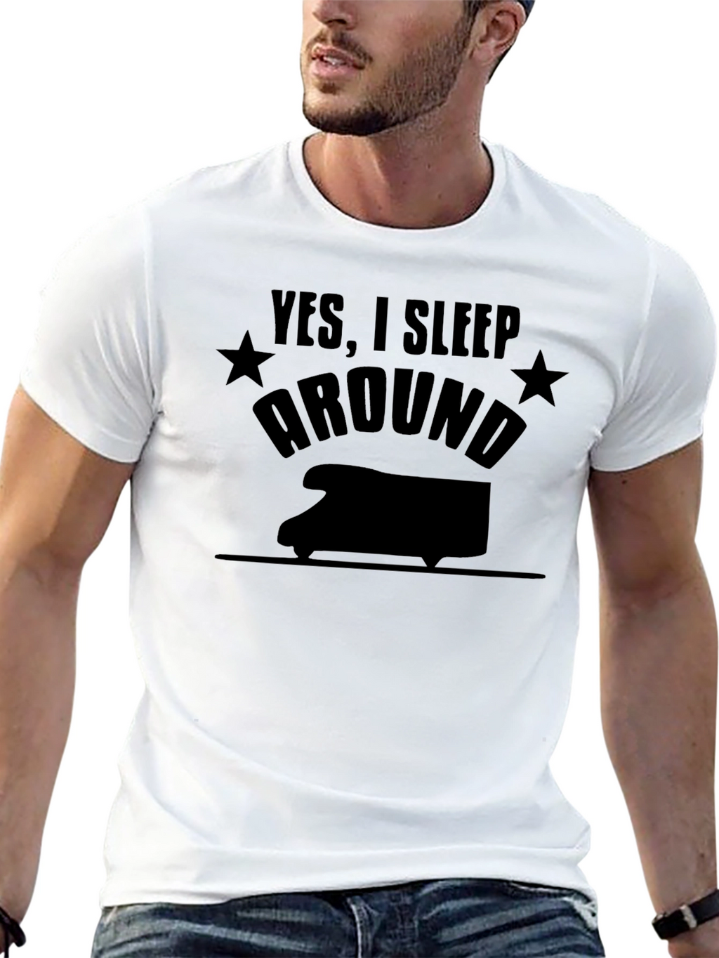 Yes I Sleep Around RV Camping T-Shirt