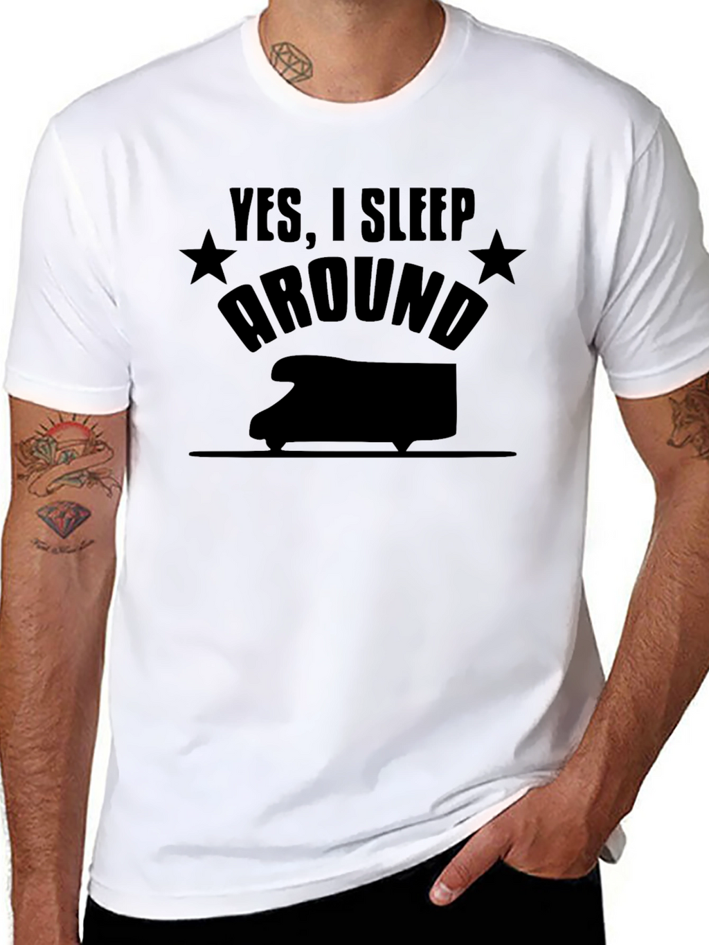 Yes I Sleep Around RV Camping T-Shirt