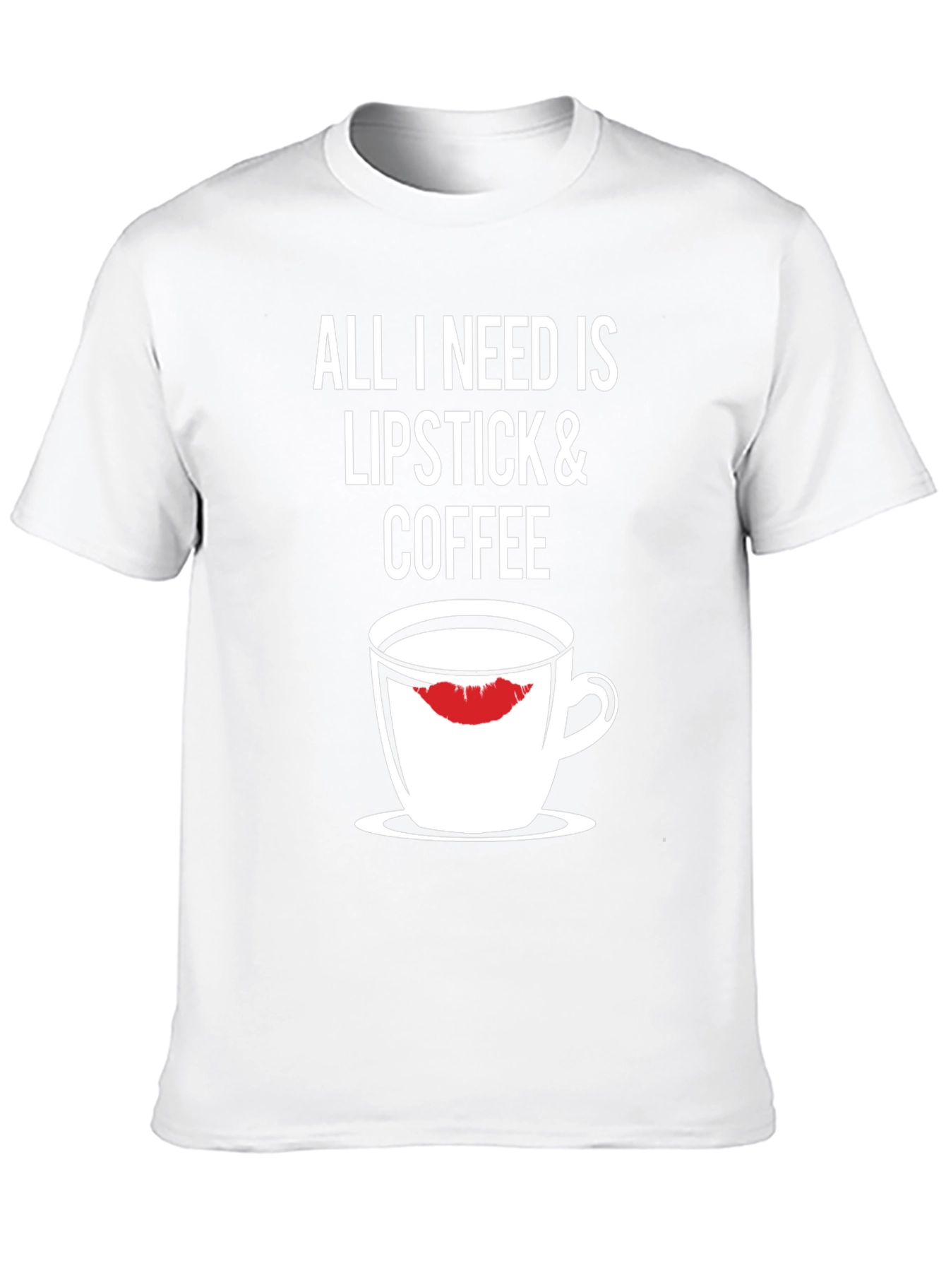 Lipstick & Coffee Black Graphic Tee
