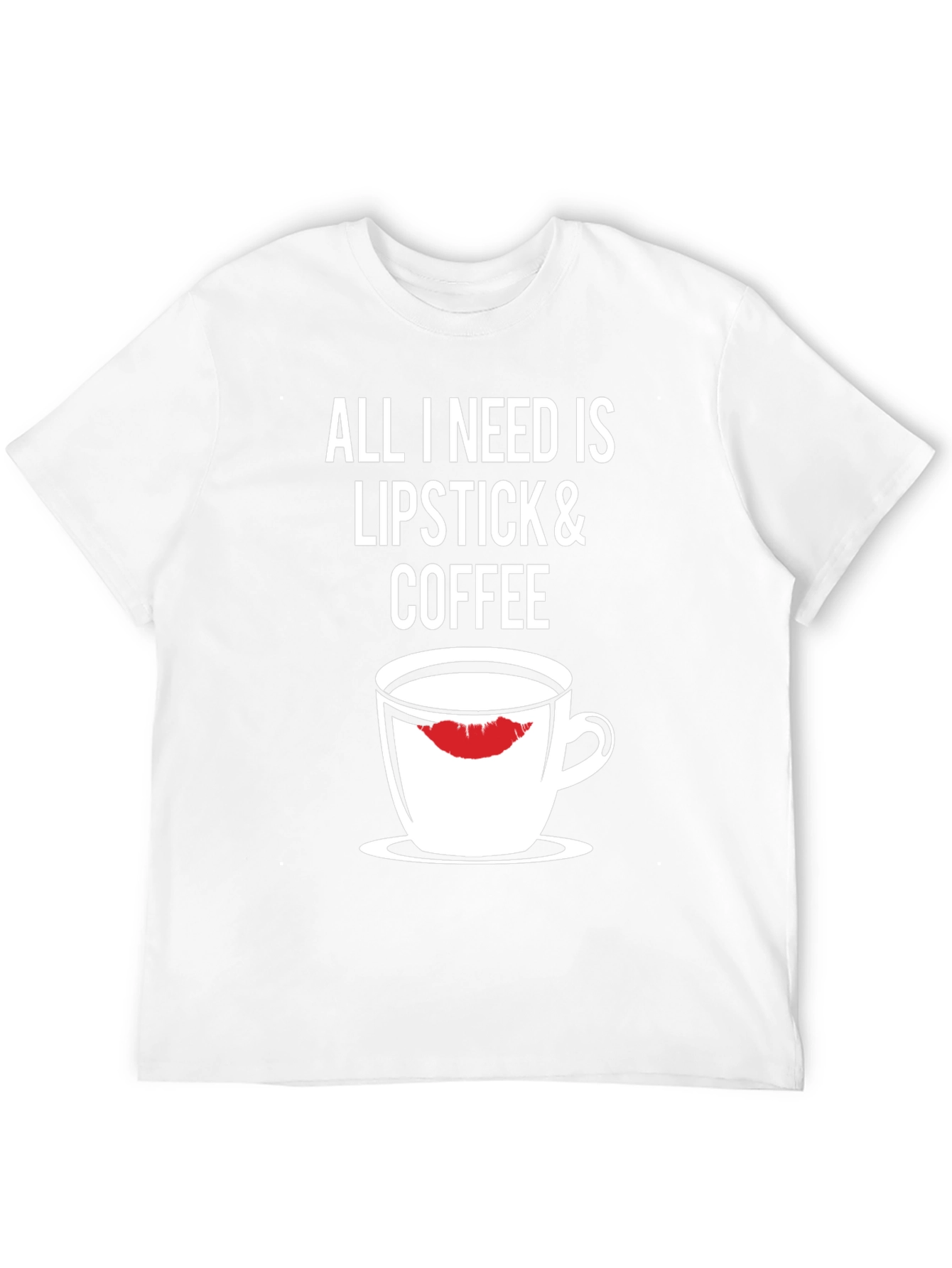 Lipstick & Coffee Black Graphic Tee
