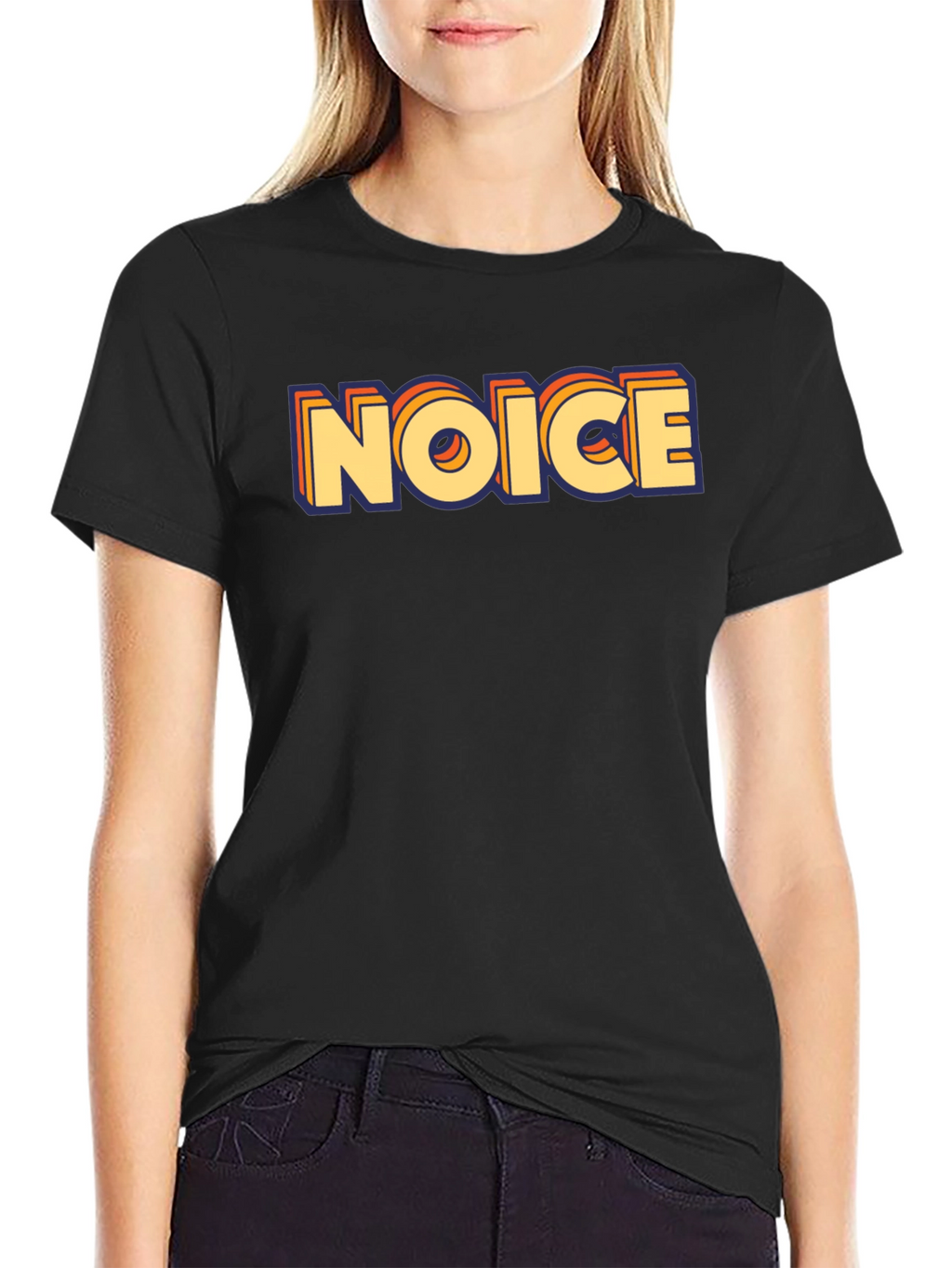 Retro Noice Graphic Tee - Classic Crew Neck