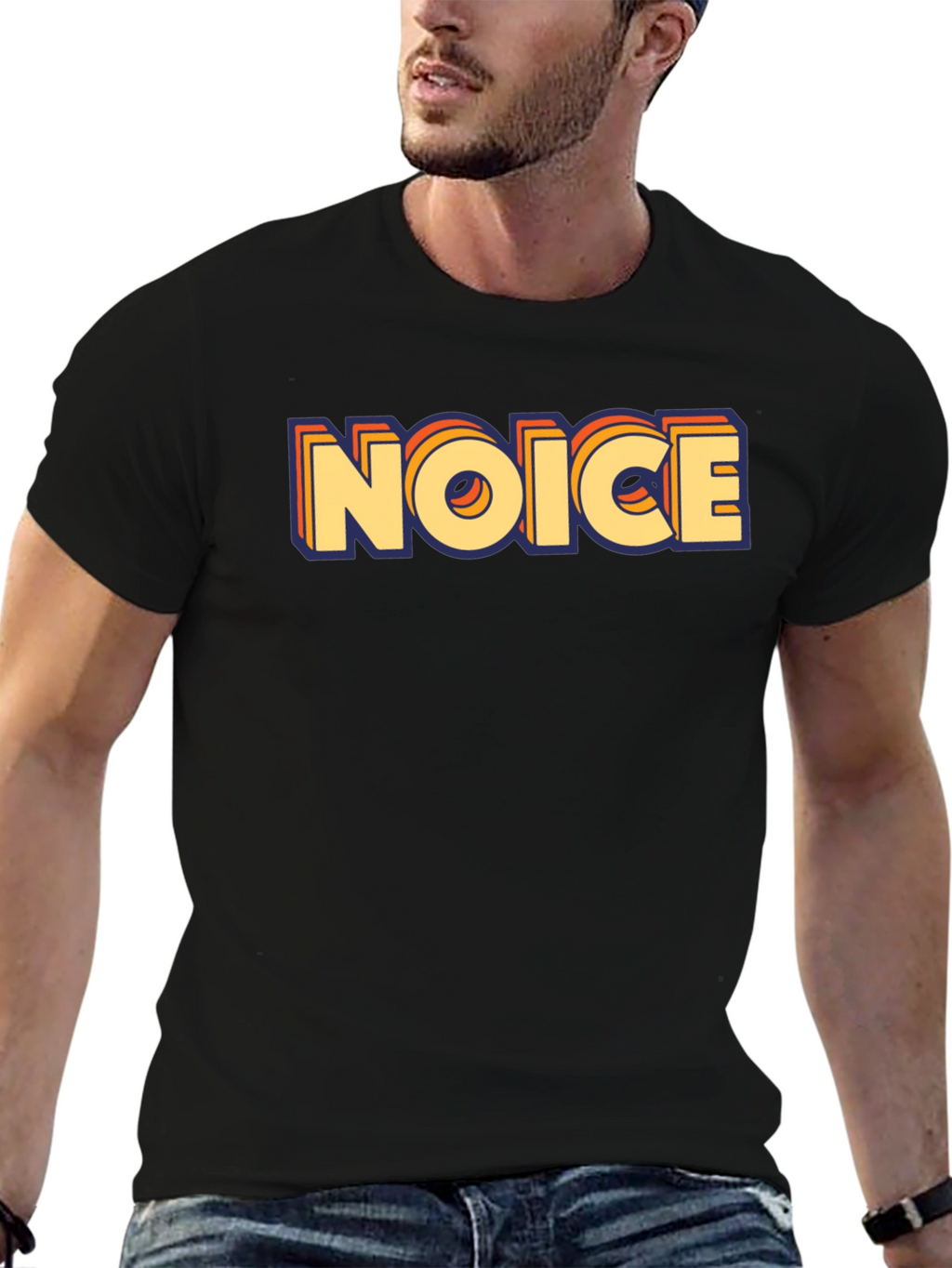 Retro Noice Graphic Tee - Classic Crew Neck