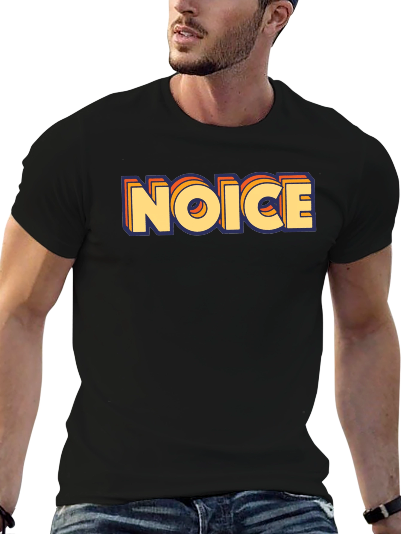 Retro Noice Graphic Tee - Classic Crew Neck