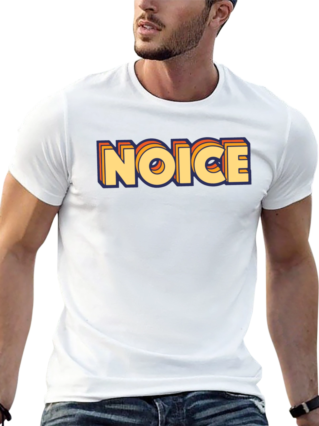 Retro Noice Graphic Tee - Classic Crew Neck