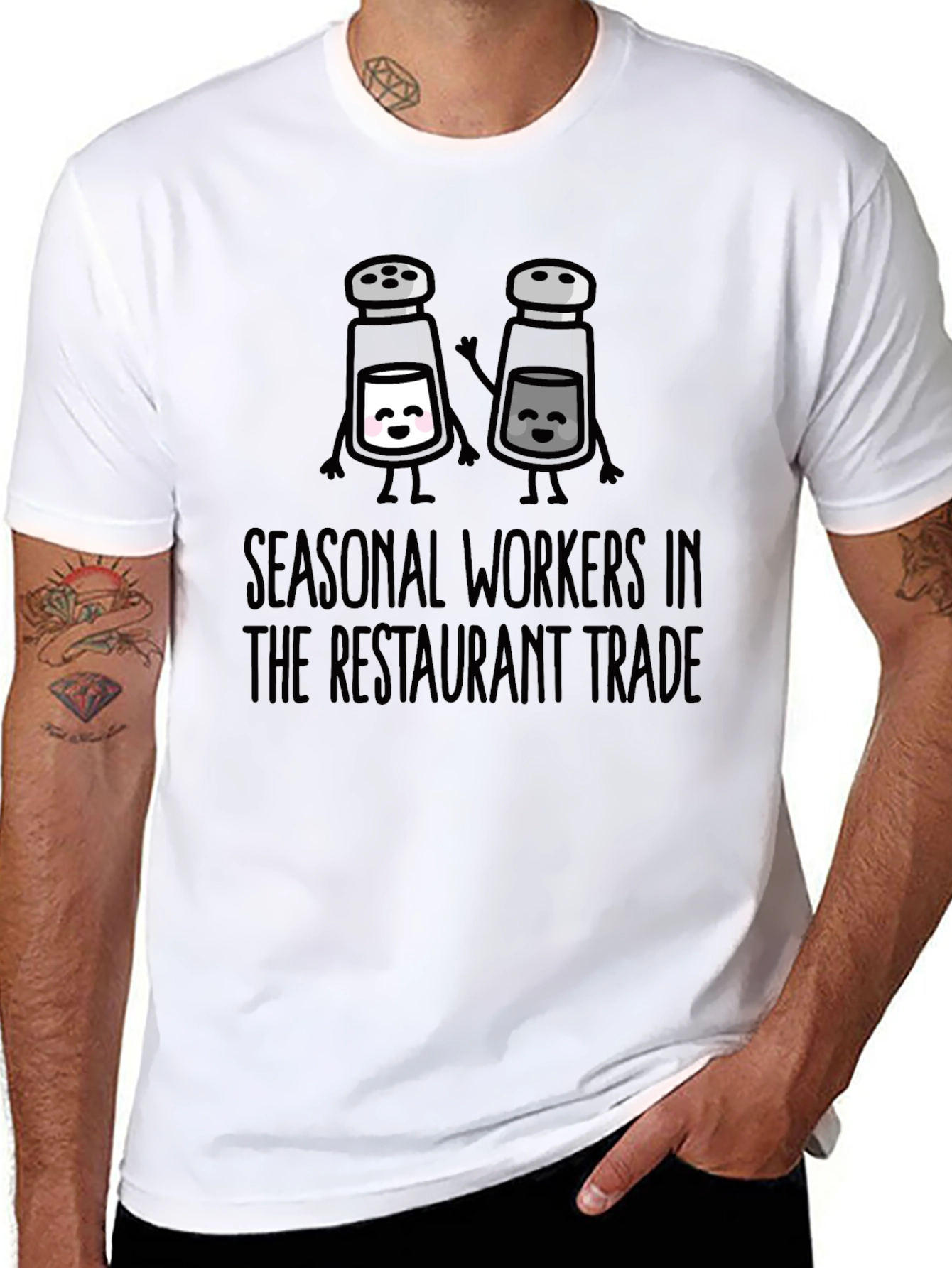 Seasonal Restaurant Workers T-Shirt - Salt & Pepper