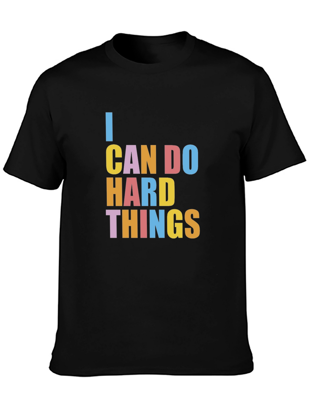 I Can Do Hard Things Graphic Tee - Black