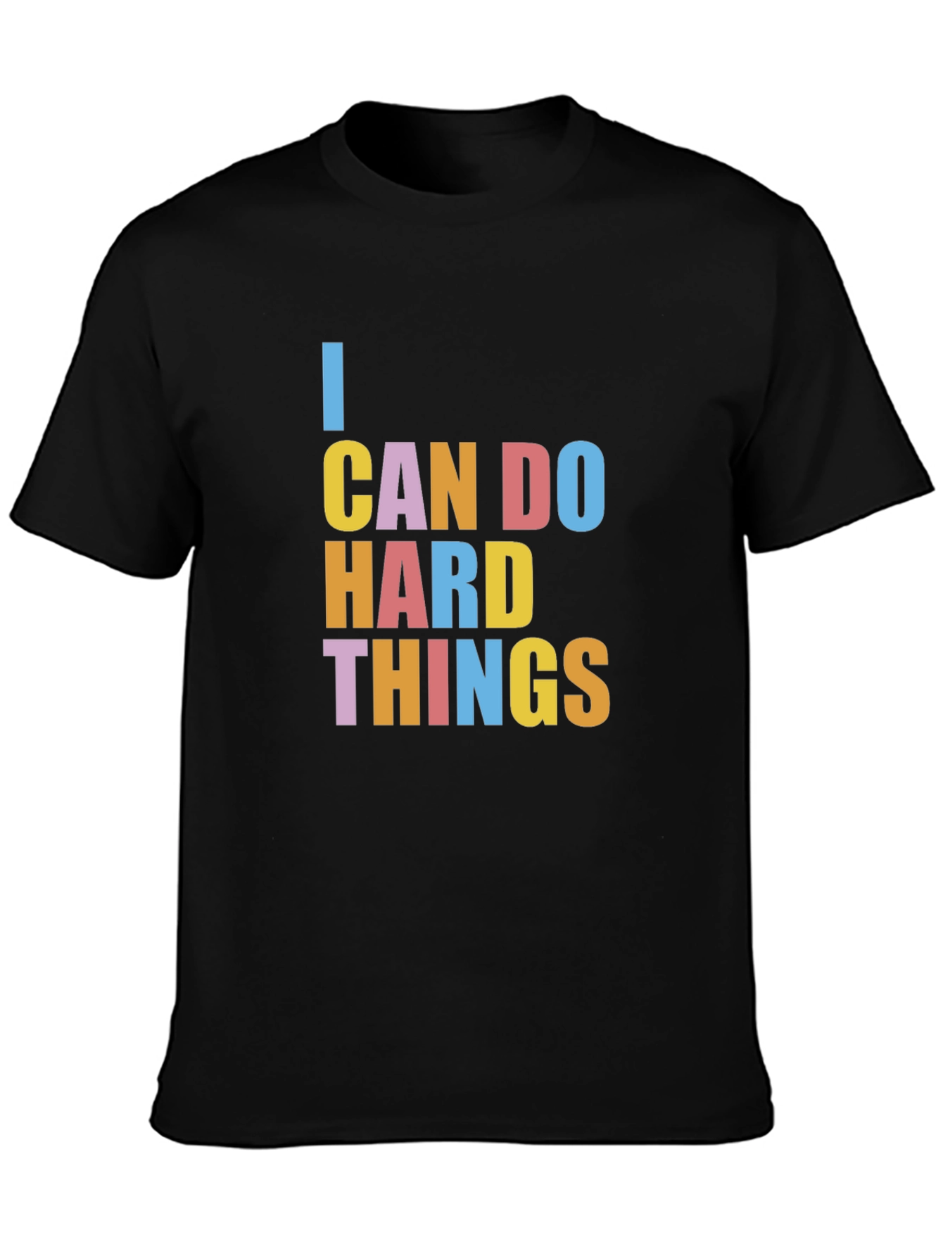 I Can Do Hard Things Graphic Tee - Black