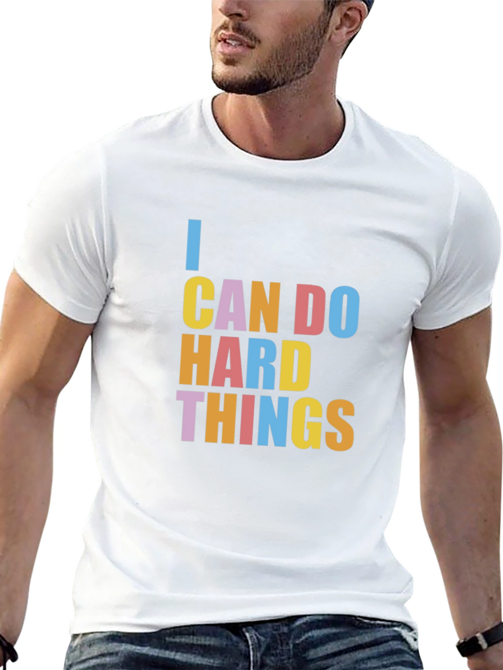 I Can Do Hard Things Graphic Tee - Black
