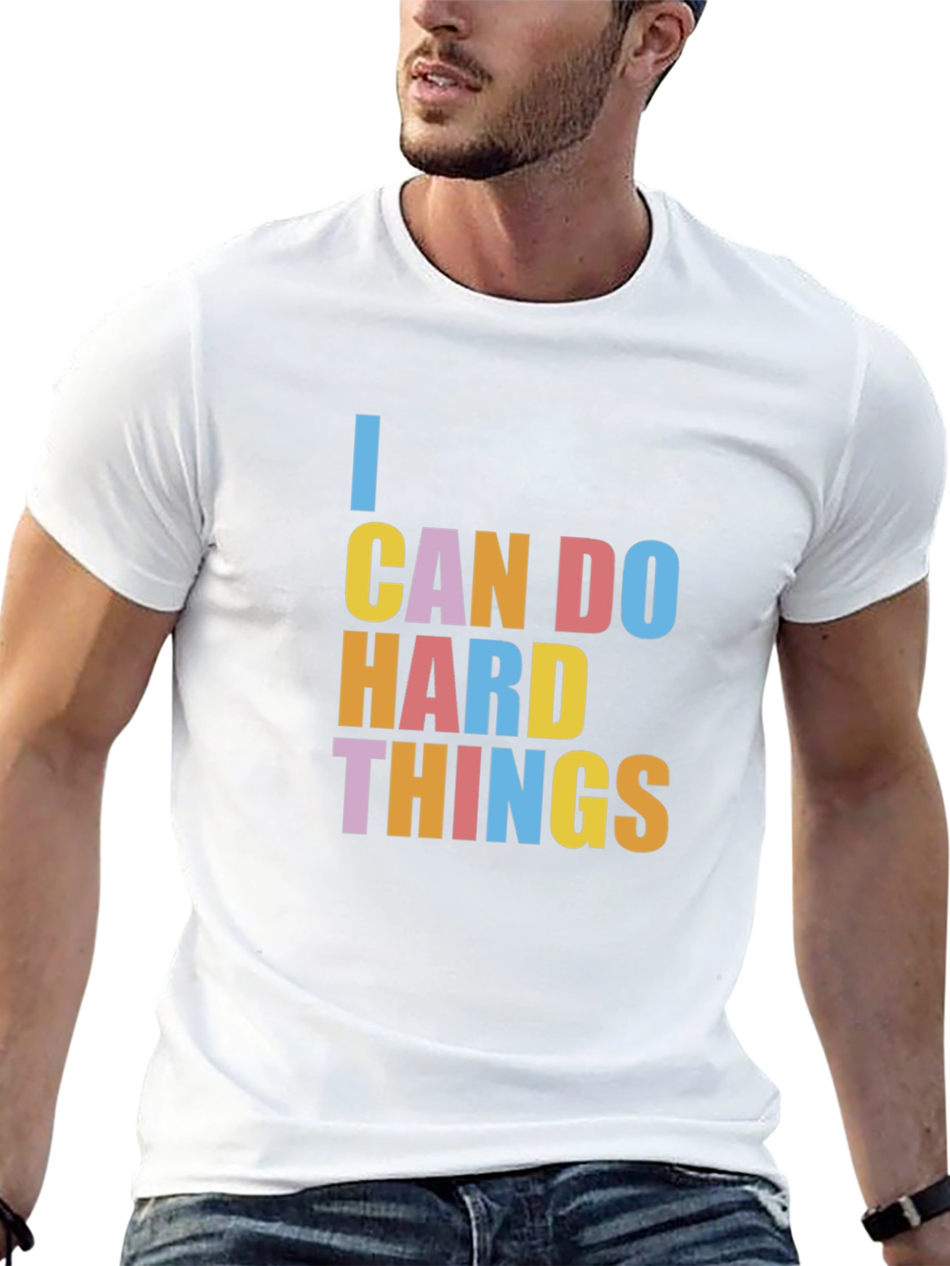 I Can Do Hard Things Graphic Tee - Black