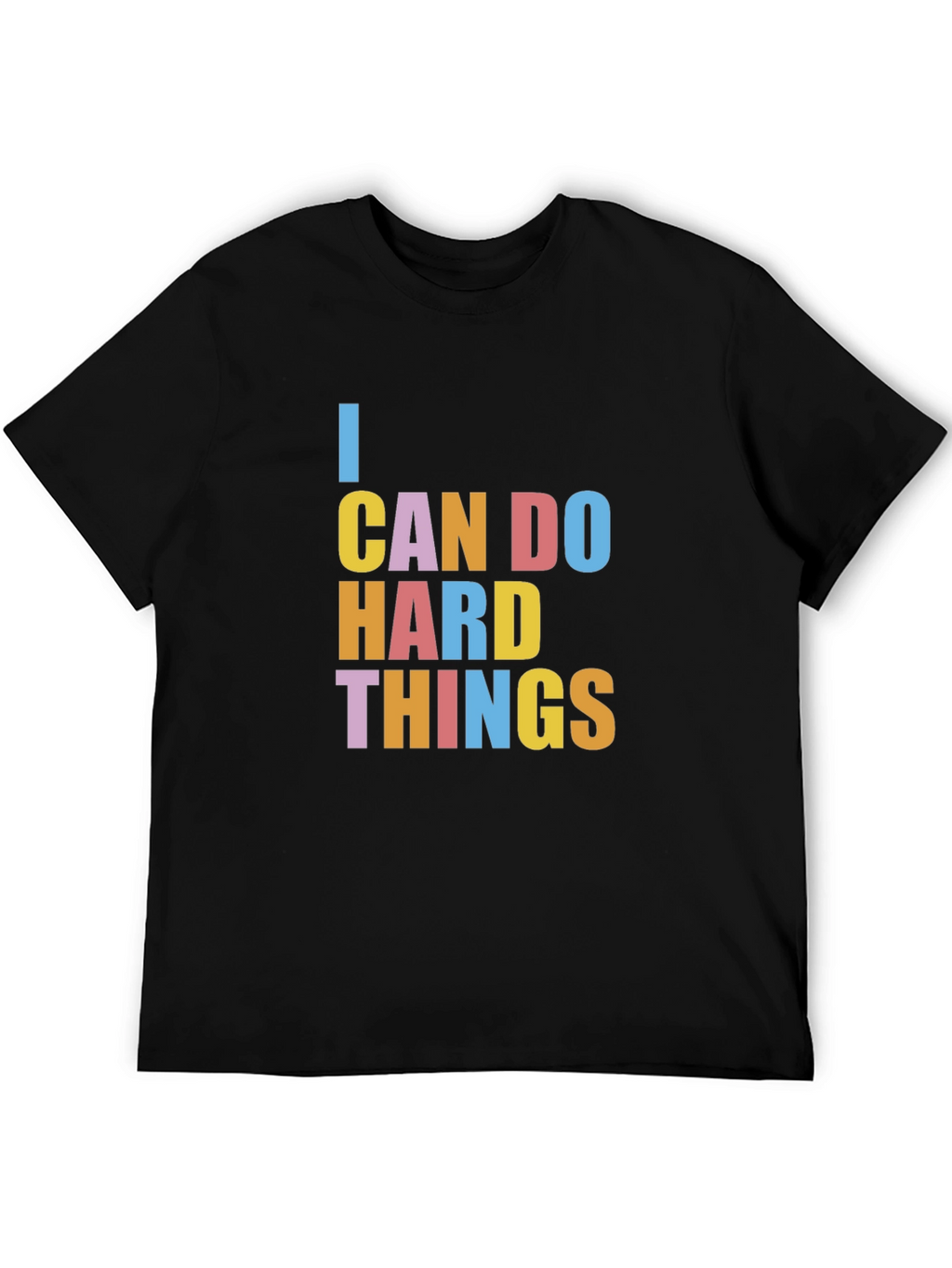 I Can Do Hard Things Graphic Tee - Black