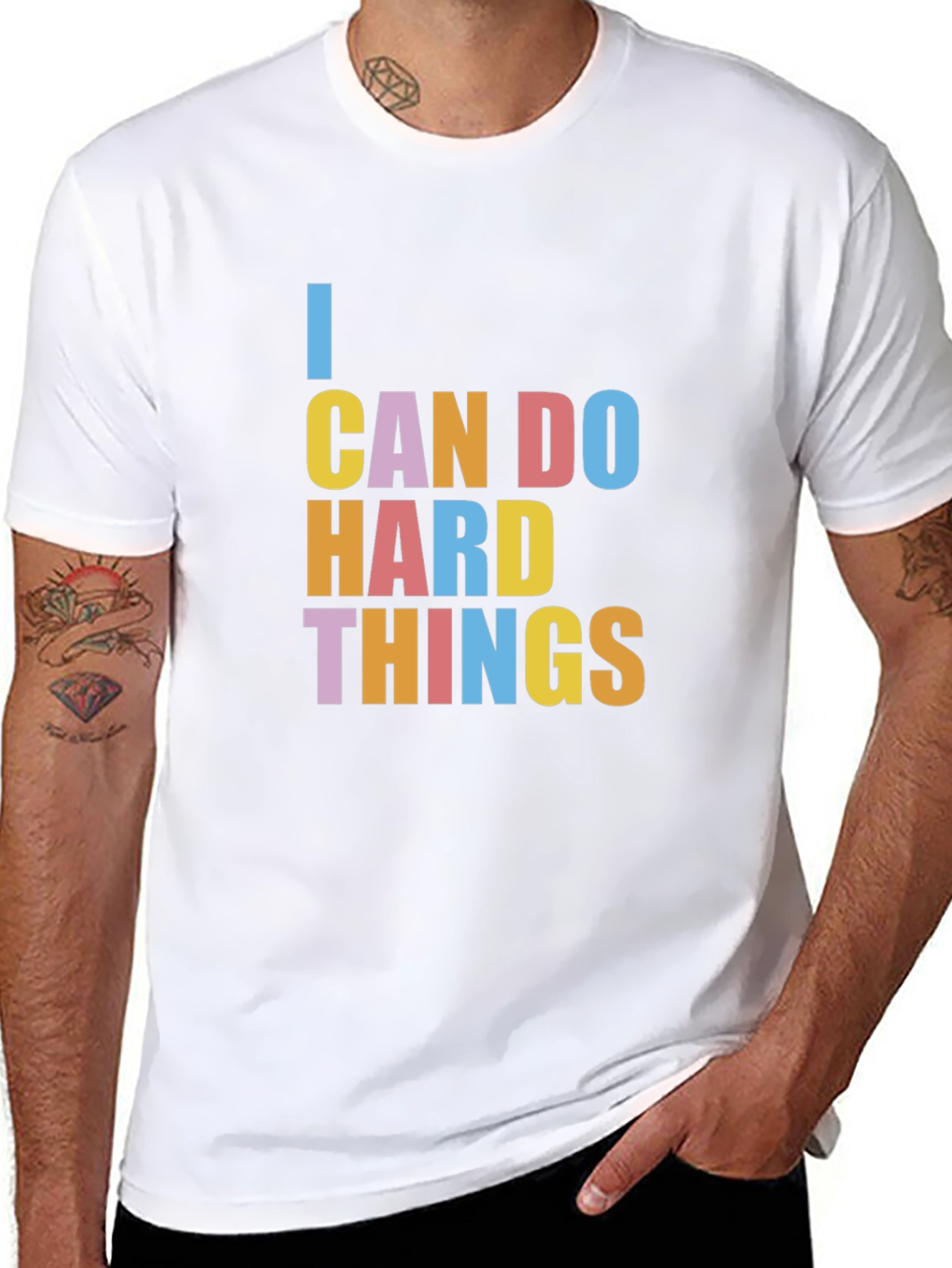 I Can Do Hard Things Graphic Tee - Black