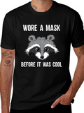 Masked Raccoon Graphic T-Shirt