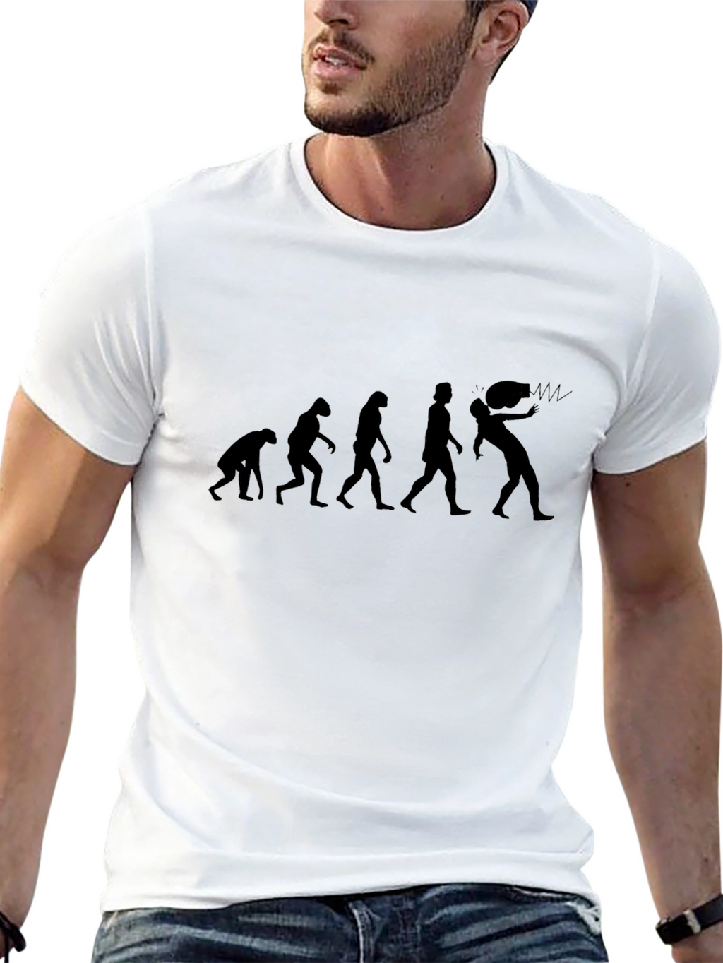 Evolution of Man Headbutt T-Shirt