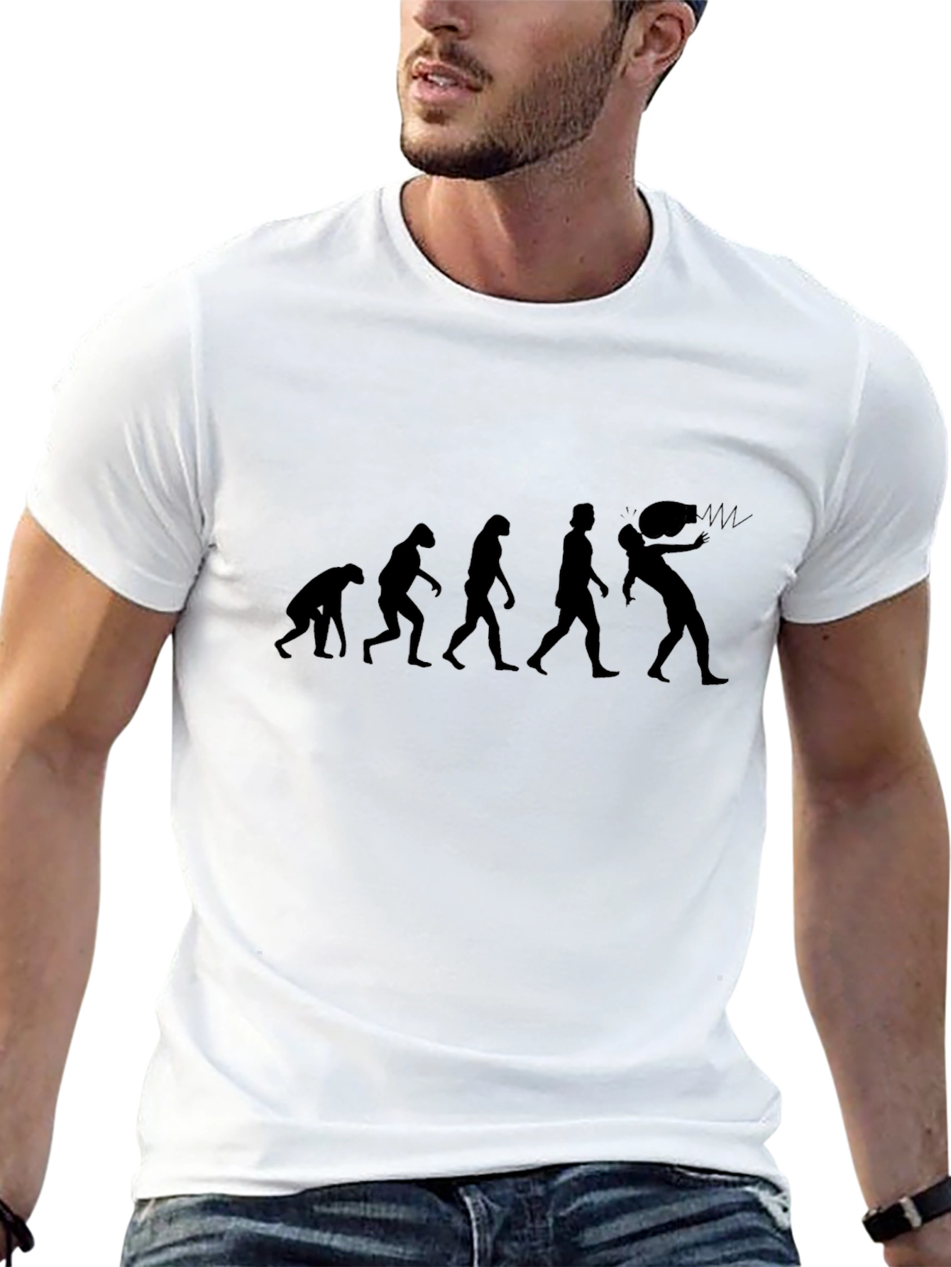 Evolution of Man Headbutt T-Shirt