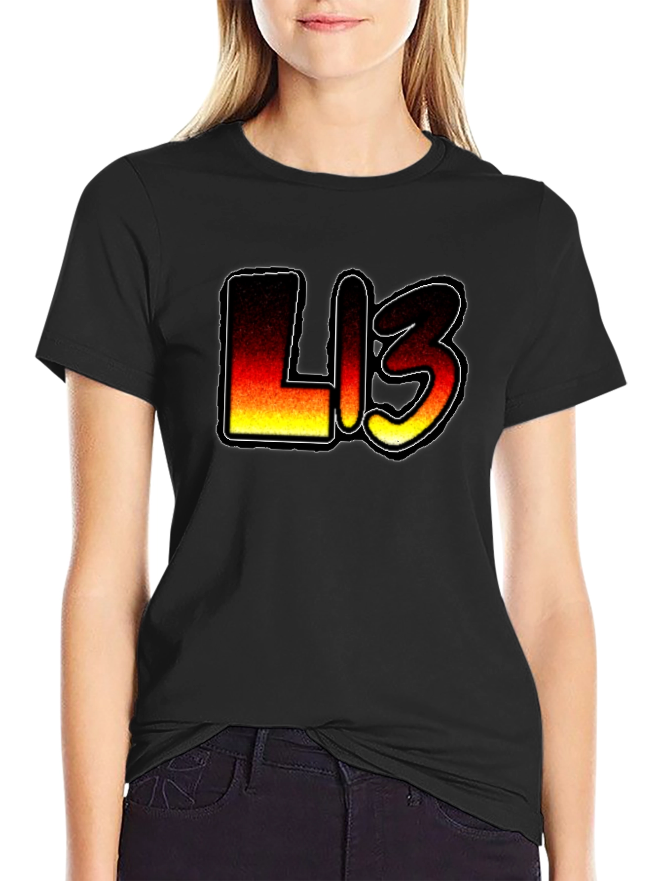 Fiery L13 Graphic Black T-Shirt