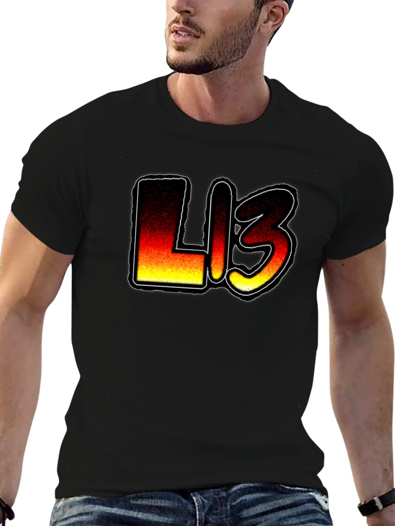 Fiery L13 Graphic Black T-Shirt