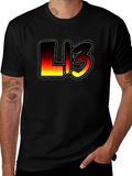 Fiery L13 Graphic Black T-Shirt