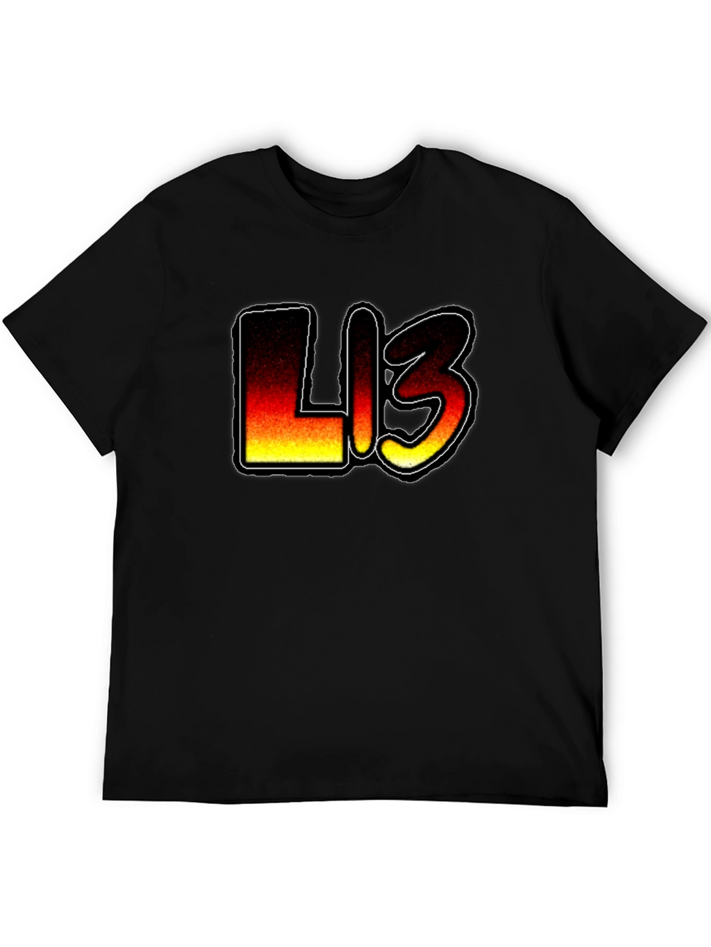Fiery L13 Graphic Black T-Shirt