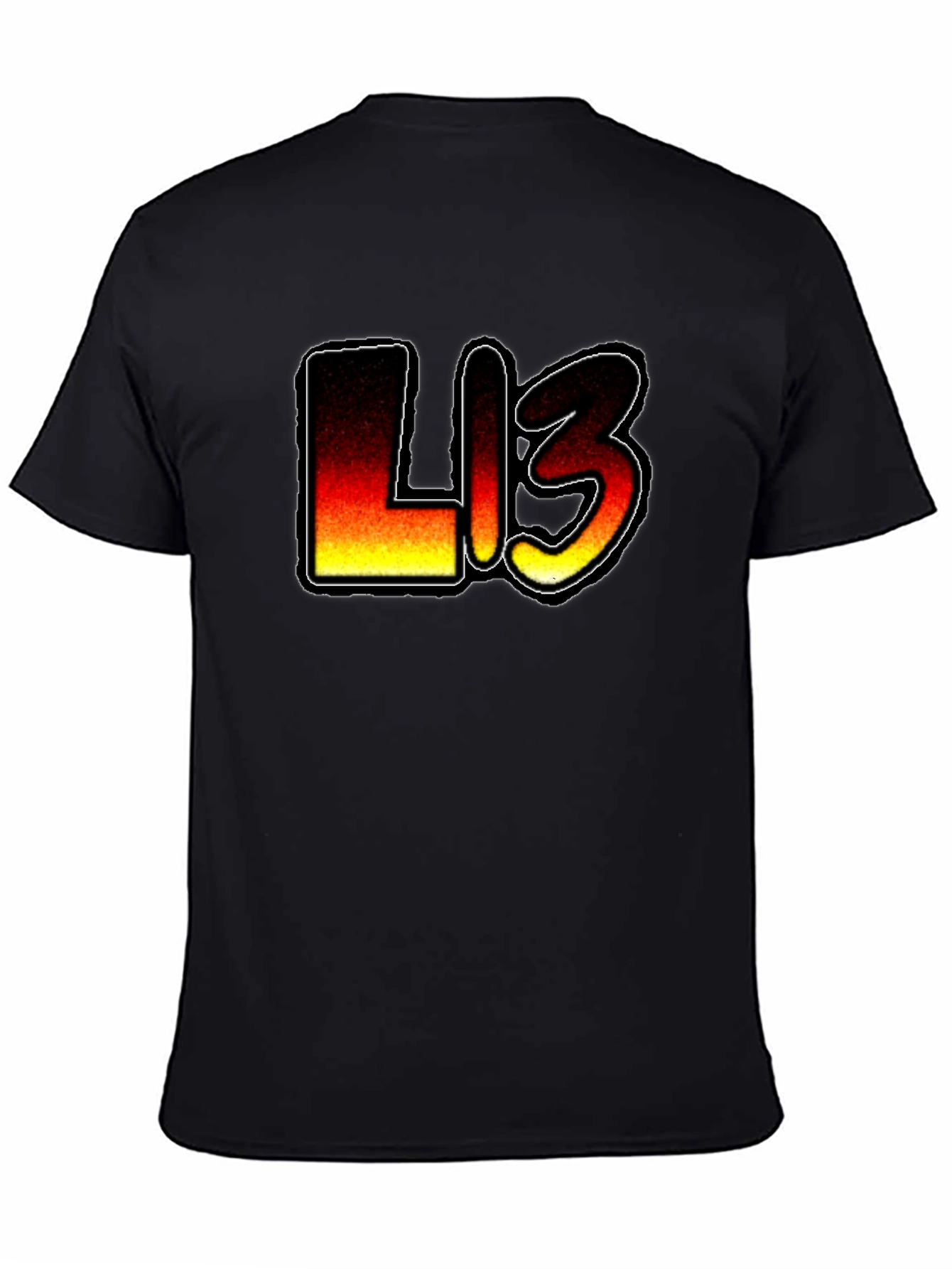 Fiery L13 Graphic Black T-Shirt