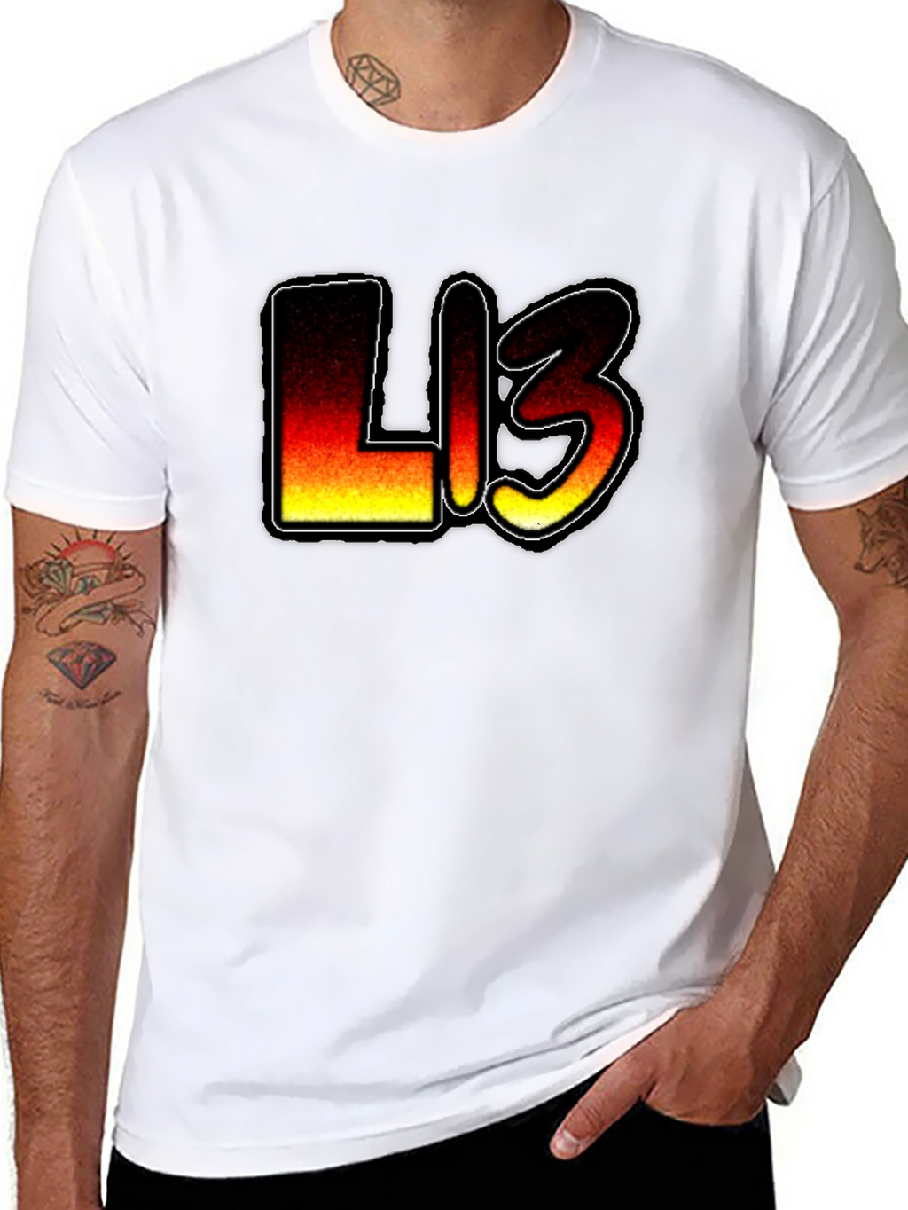 Fiery L13 Graphic Black T-Shirt
