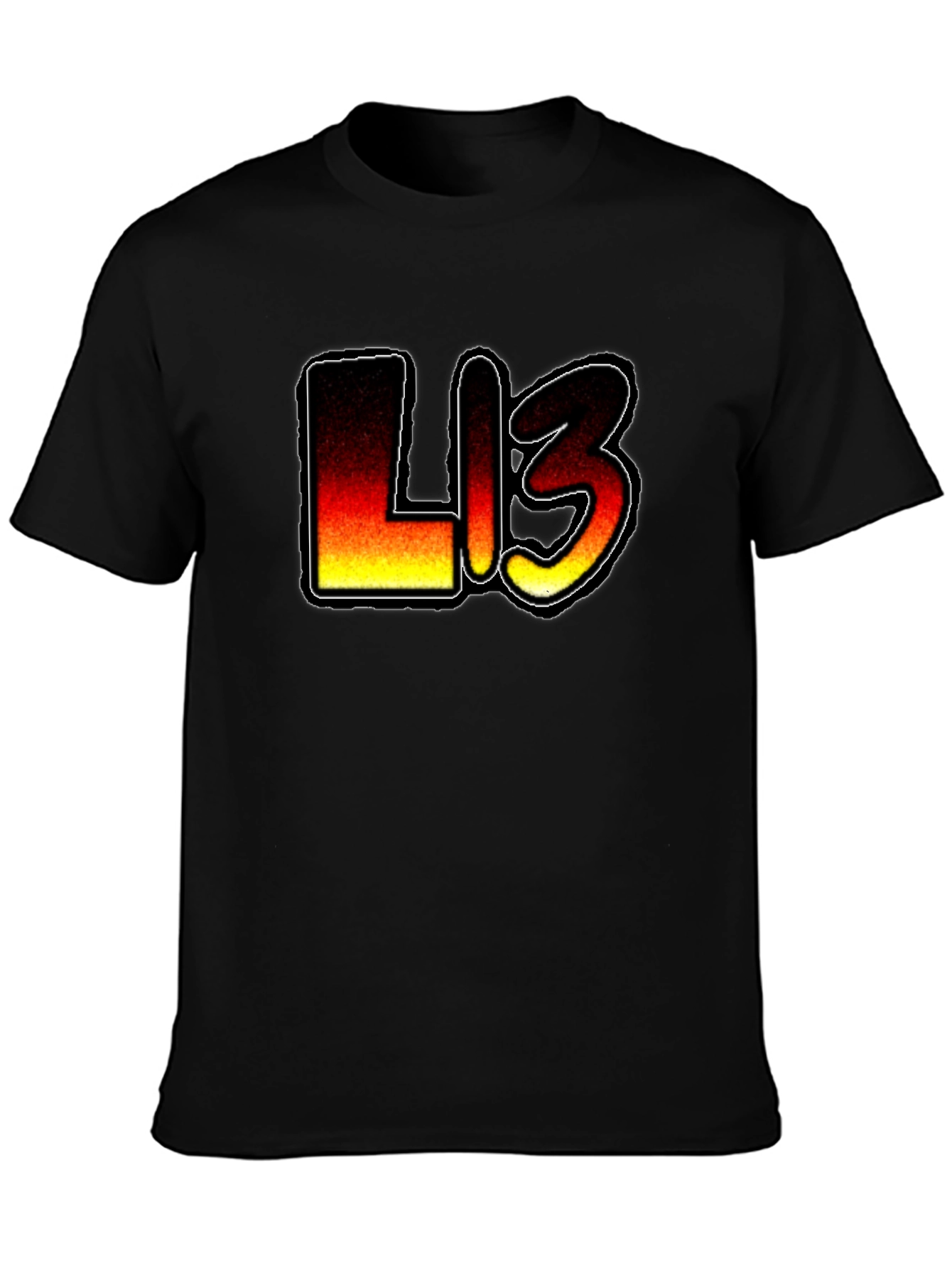 Fiery L13 Graphic Black T-Shirt