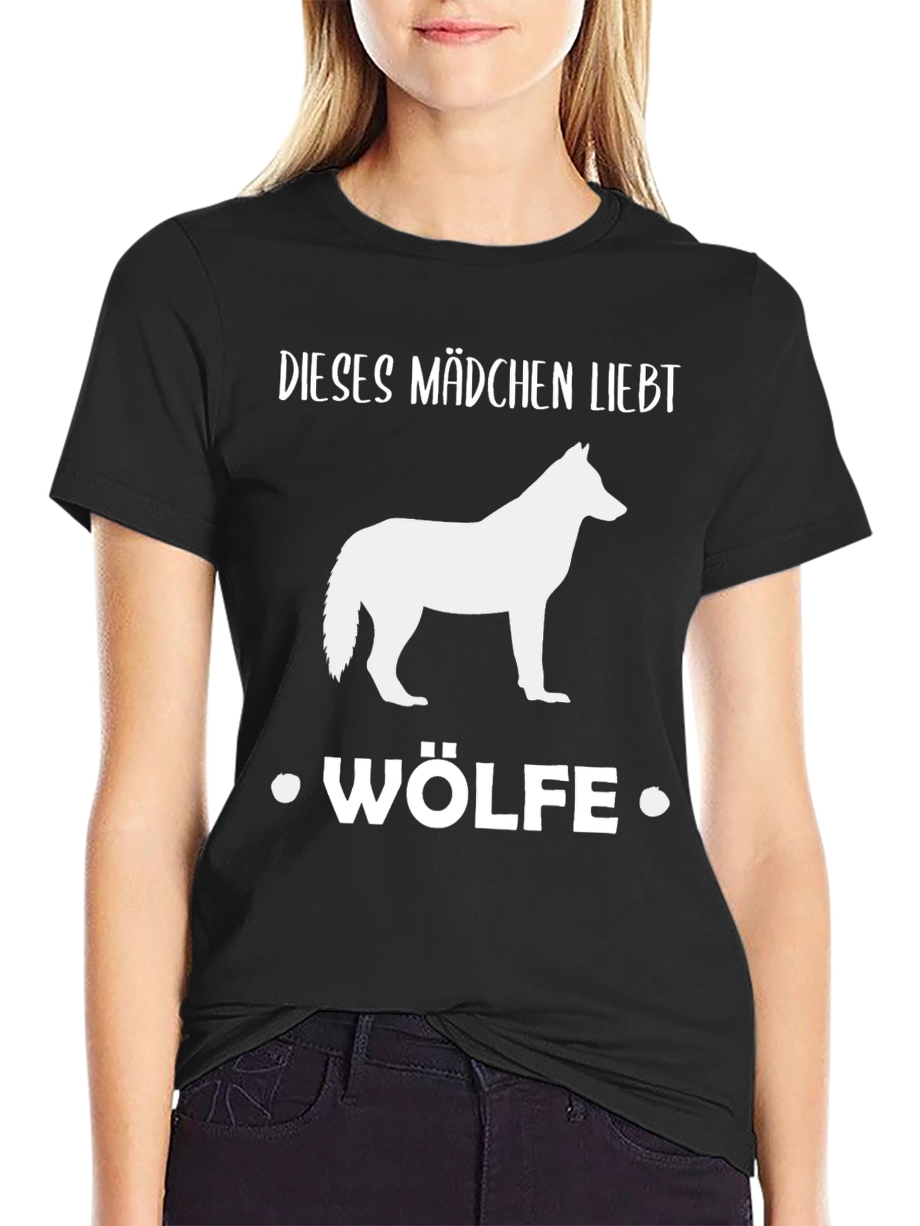 Wolf Lover Tee: Dieses Mädchen Liebt Wölfe Shirt