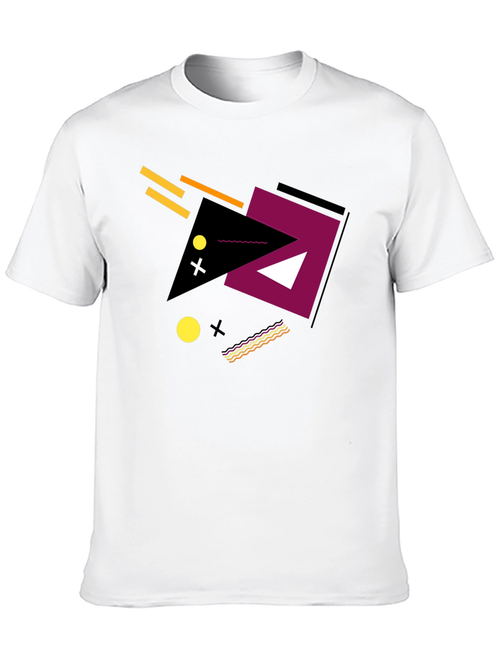 Geometric Design Tee - Modern Black Graphic T-Shirt