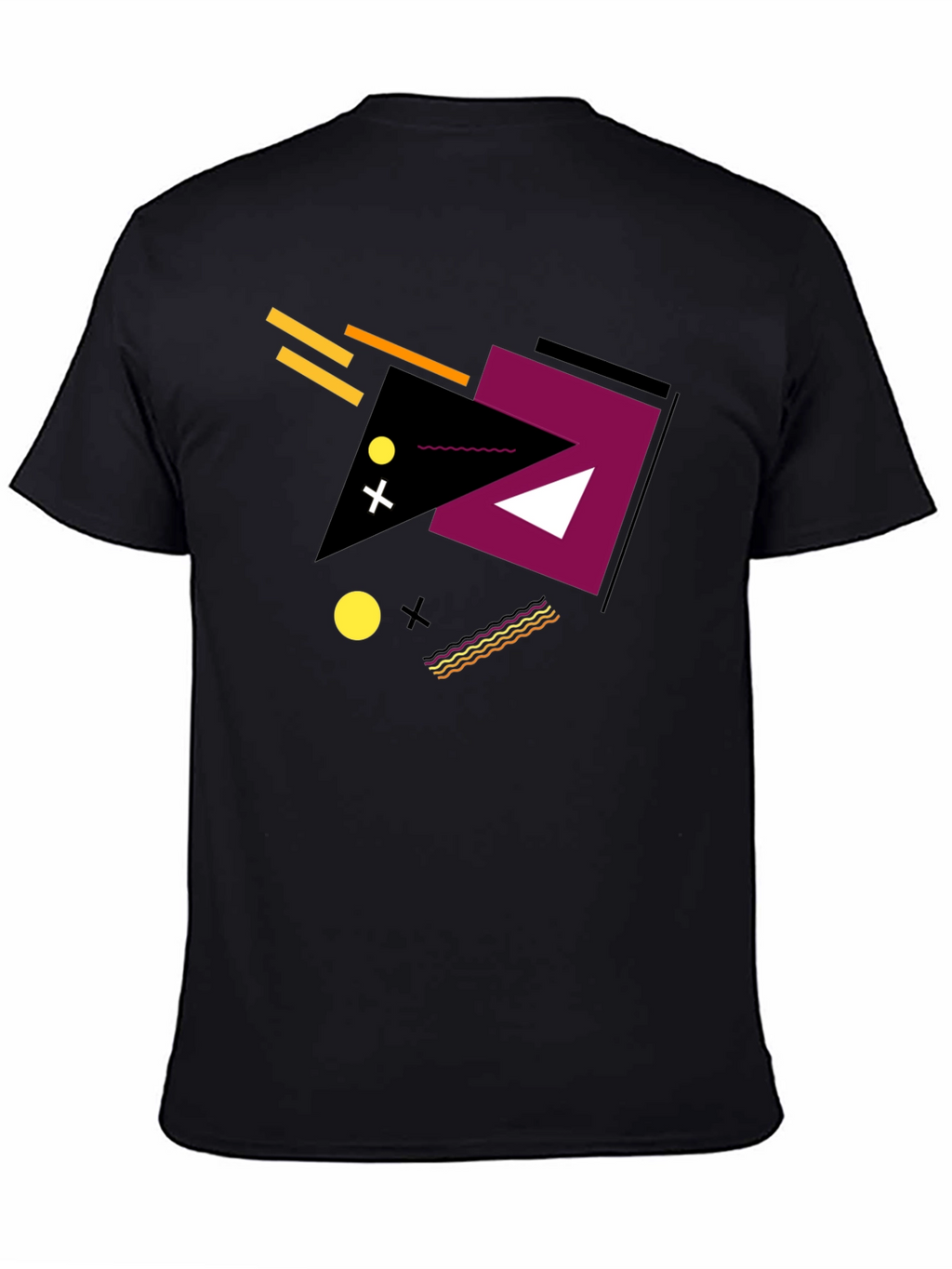 Geometric Design Tee - Modern Black Graphic T-Shirt