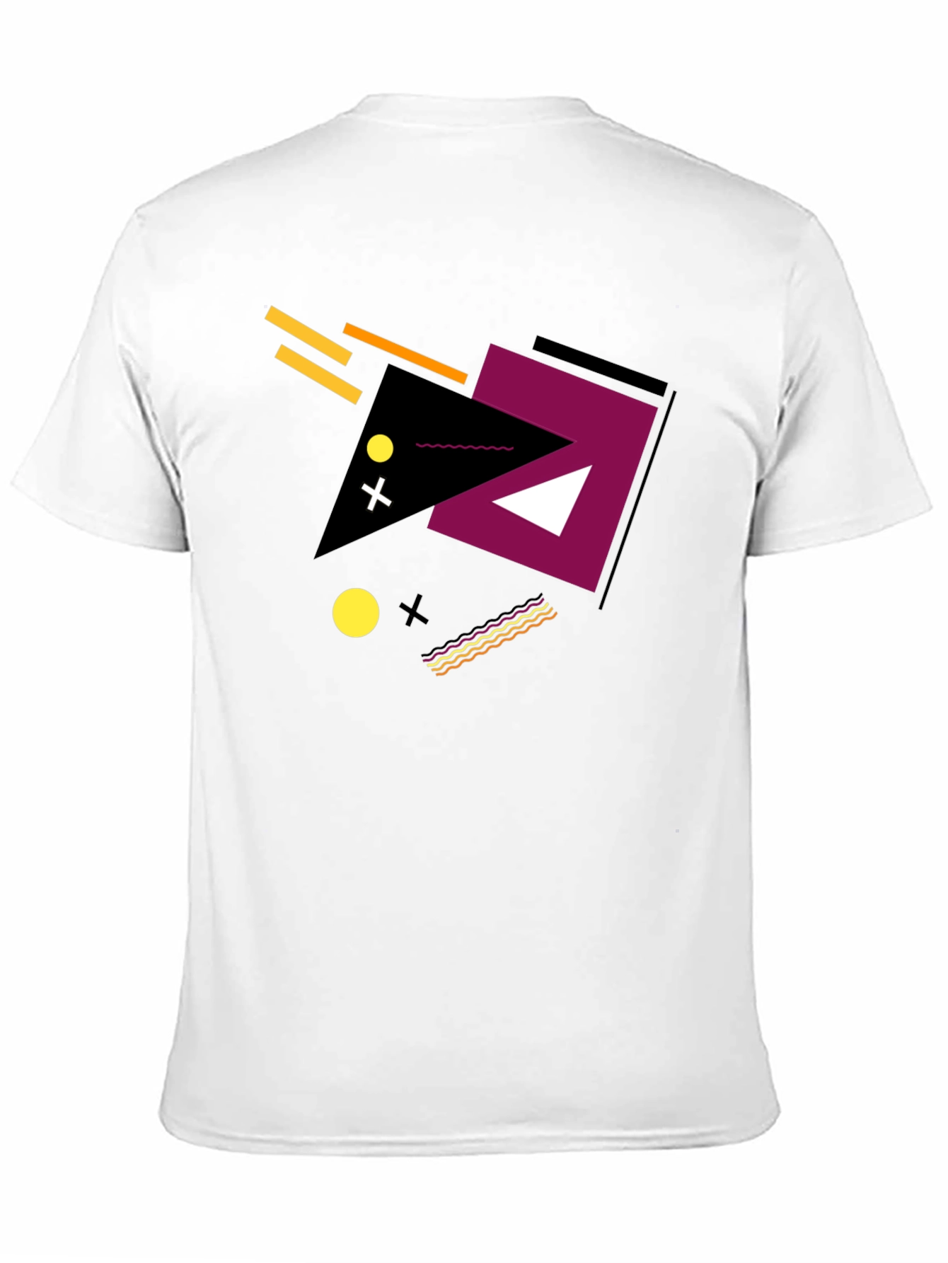 Geometric Design Tee - Modern Black Graphic T-Shirt